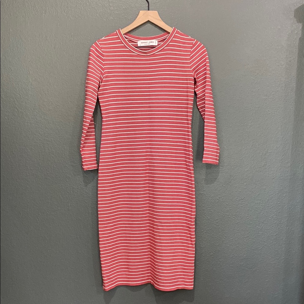 SONNET JAMES Women’s XS Reese Red Striped “A Play Dress”